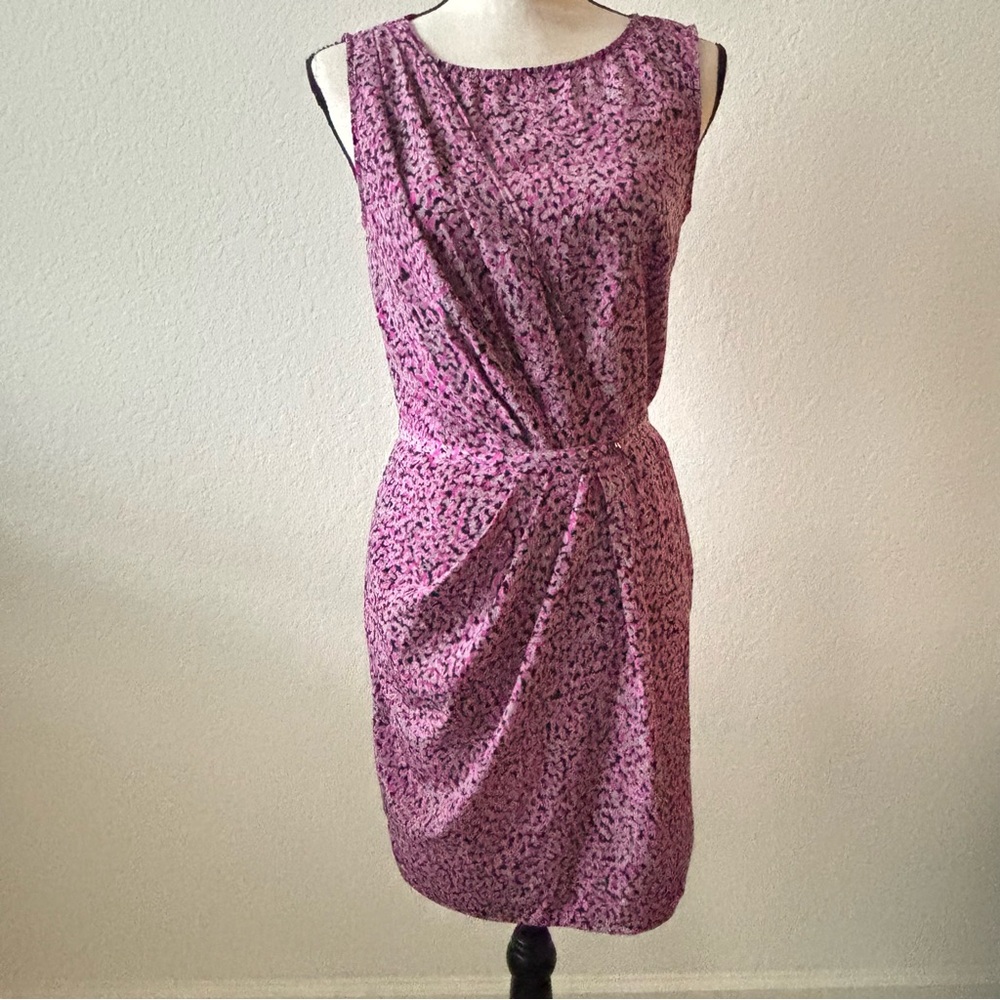Armani Exchange wrap sleeveless dress with a pink and black animal print size 6